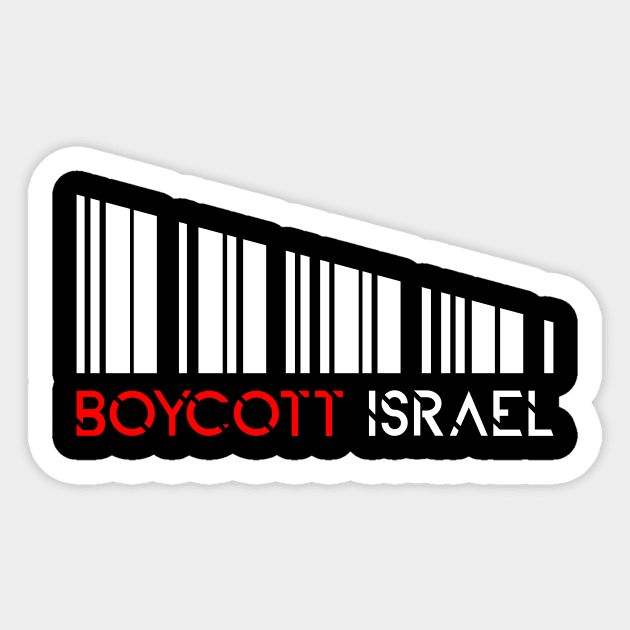 Boycott Israel - Support Muslims Of Gaza & Stand For Freedom Sticker by mangobanana